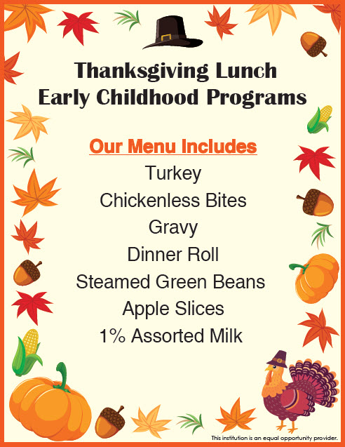 early childhood menu graphic