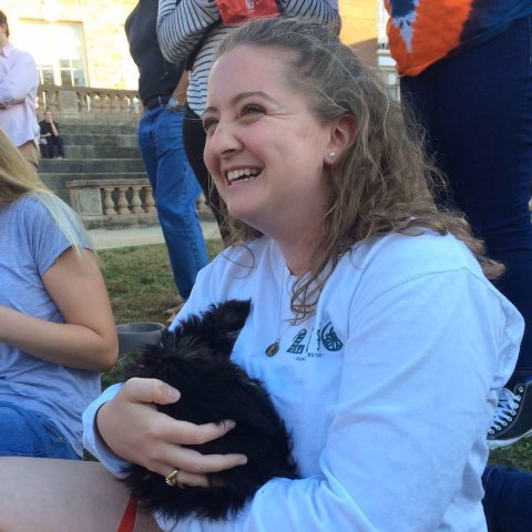 While in college, I ran to this puppies and pumpkins event!