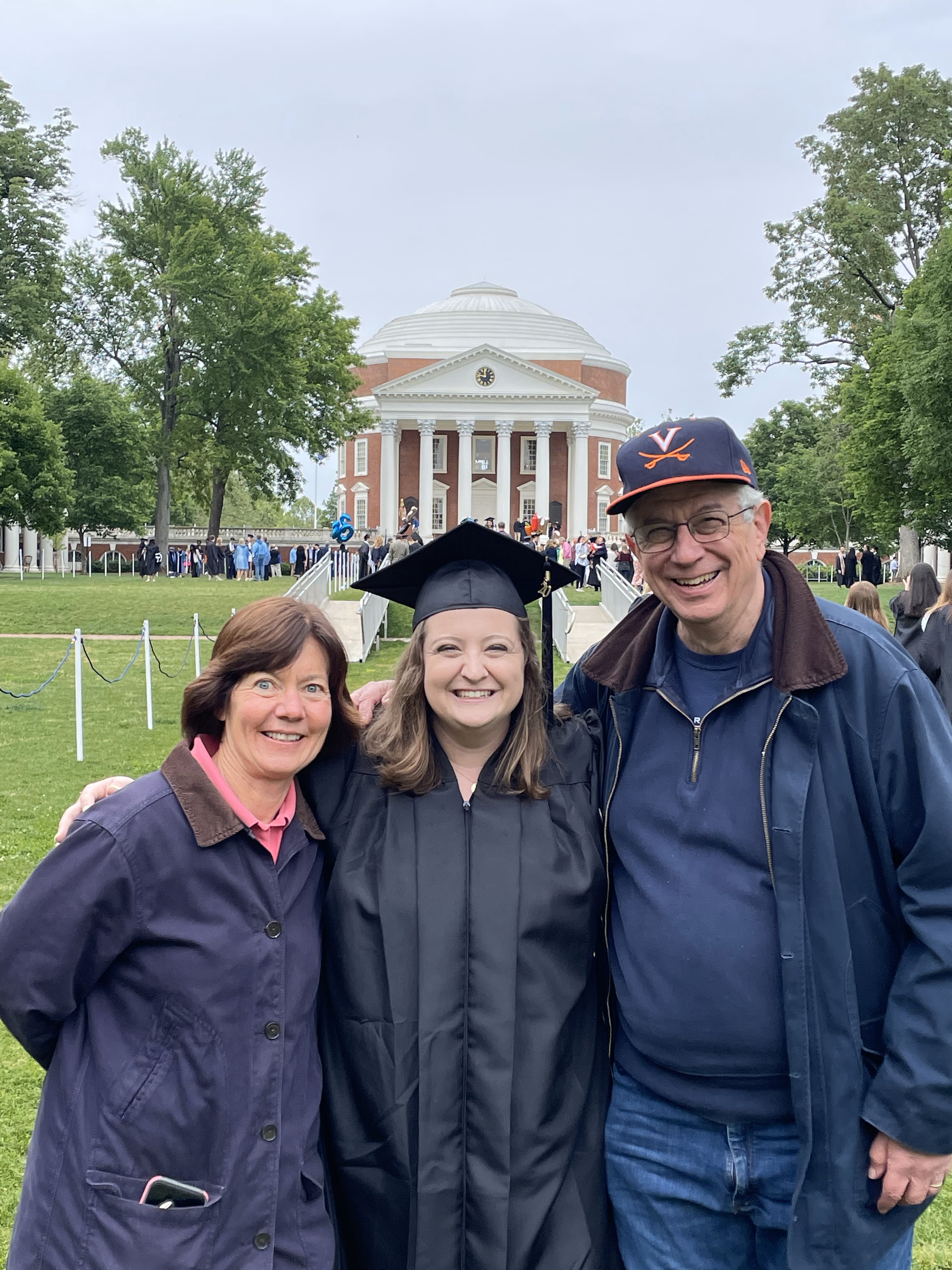 My parents and I when I had my graduation at the University of Virginia.