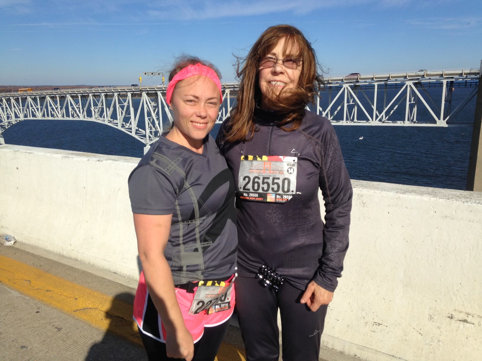 Ms. Irving completed the Across the Bay 10k, racing over the Chesapeake Bay Bridge.