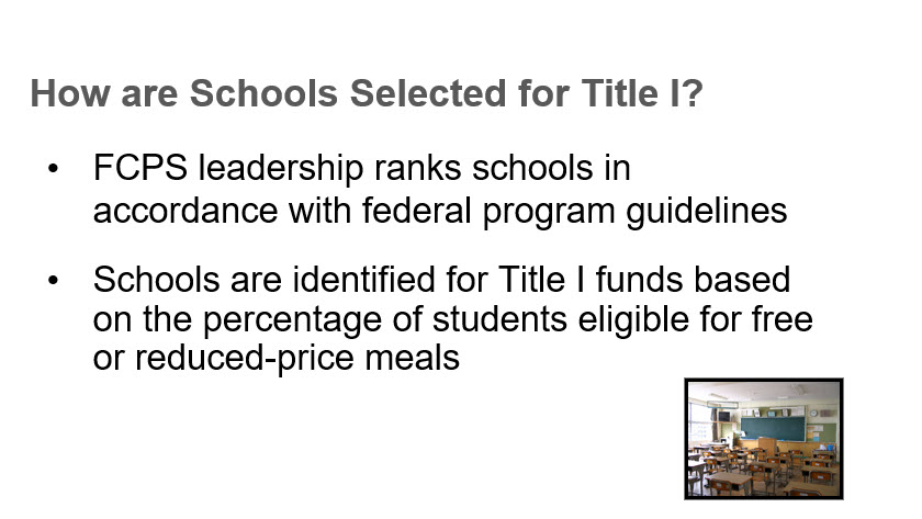 how are schools selected for Title I?