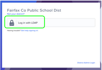 Login with LADP button