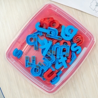 box of plastic letters