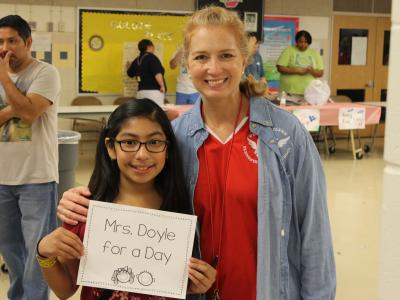 Student wins the right to be Mrs. Doyle for a day!