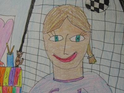 Self portrait - girl scout, soccer player