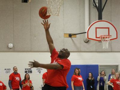 Mr. Jackson goes for the lay up